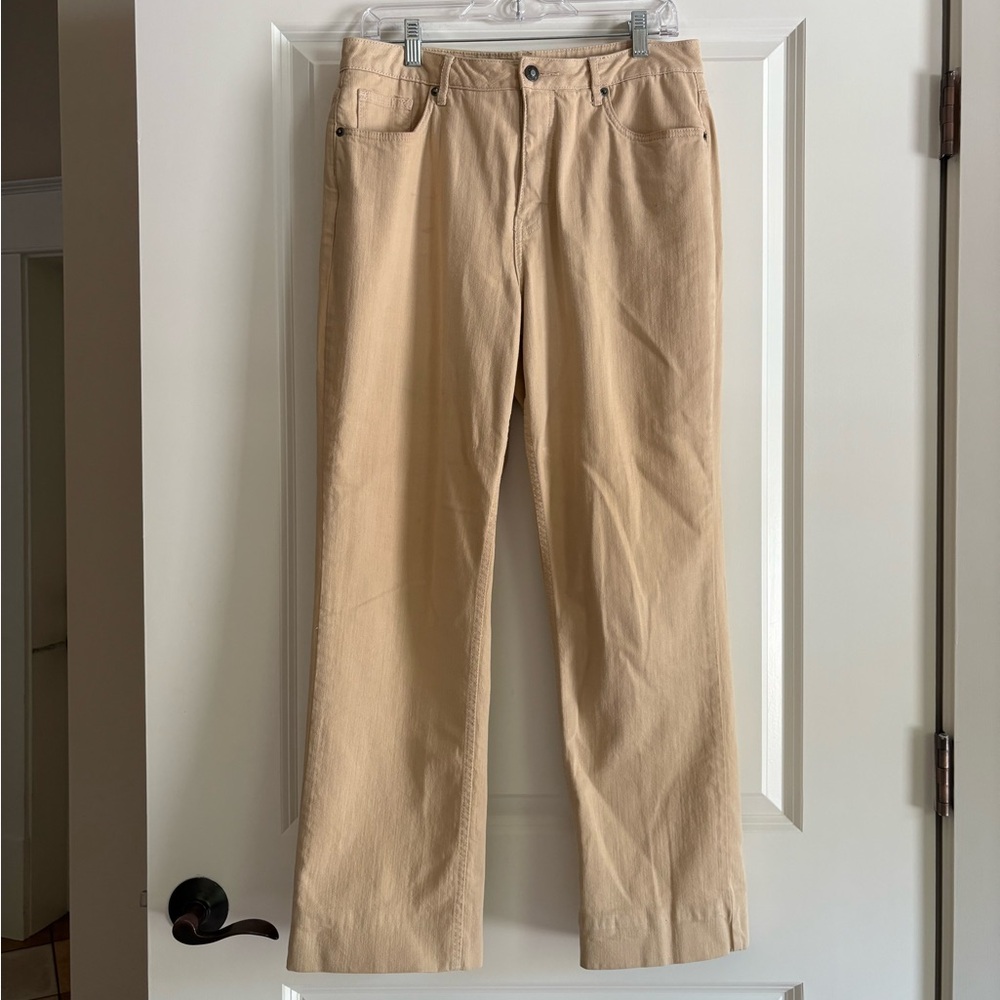 Coldwater Creek Straight Leg Jeans in Tan